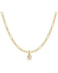 EF Collection - Mini Pillow Set Diamond Pendant Necklace - Lyst