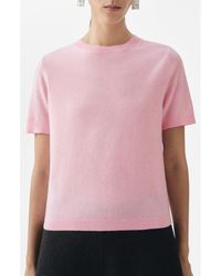 Mango - Short Sleeve Wool & Cashmere Sweater - Lyst