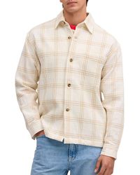 NN07 - Adwin 50059 Plaid Recycled Cotton Blend Shirt Jacket - Lyst