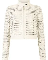 Philipp Plein - Weaved Leather Fitted Jacket - Lyst