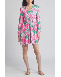 Lilly Pulitzer - Lilly Pulitzer Calla Long Sleeve Shirred Waist Dress - Lyst