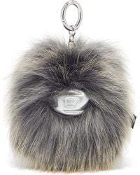 DIESEL - Monster Faux Fur Bag Charm - Lyst