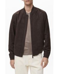 Mango - Faux Suede Bomber Jacket - Lyst