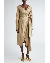 Dries Van Noten - Dolada Long Sleeve Cotton Poplin Midi Shirtdress - Lyst