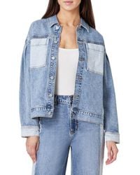 Habitual - Colorblock Oversize Denim Trucker Jacket - Lyst