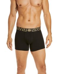 Versace - Long Stretch Cotton Trunks - Lyst