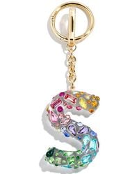 BaubleBar - Crystal Initial Key Ring Bag Charm - Lyst