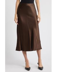 Rails - Anya Satin Midi Skirt - Lyst