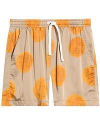 RIZORT - Curly Print Drawstring Shorts - Lyst