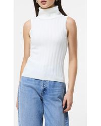 French Connection - Rib Turtleneck Sleeveless Sweater - Lyst