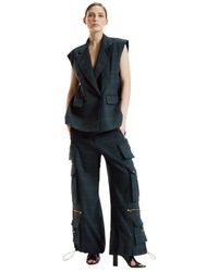 Cynthia Rowley - Plaid Cargo Pants - Lyst