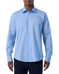 North Sails - Logo Embroidered Stretch Cotton Button-down Shirt - Lyst