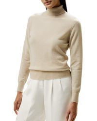 LILYSILK - Pure Cashmere Turtleneck Sweater - Lyst