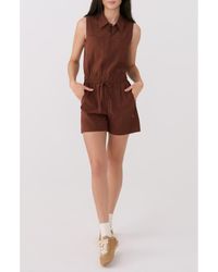 Lolë - Momentum Zip Front Romper - Lyst