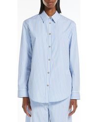 MM by Max Mara - Dardano Stripe Cotton Button-Up Shirt - Lyst