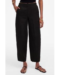 Madewell - Barrel Leg Crop Linen Pants - Lyst