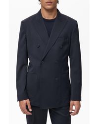 Mango - Slim Fit Double Breasted Wool Suit Jacket - Lyst