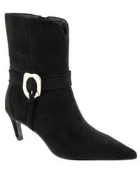 BCBGMAXAZRIA - Zoryn Belted Pointed Toe Boot - Lyst