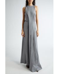 Victoria Beckham - Heathered Cotton Jersey Maxi Dress - Lyst