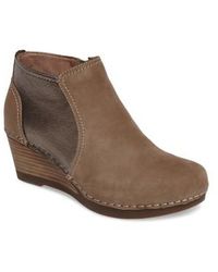 dansko susan wedge bootie