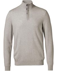Charles Tyrwhitt - Merino Wool & Cashmere Button Neck Sweater - Lyst