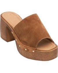 Forever & Always Shoes - Pull Leather Platform Mules - Lyst