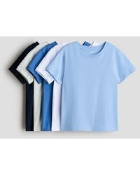 H&M - 5-Pack Cotton T-Shirts - Lyst