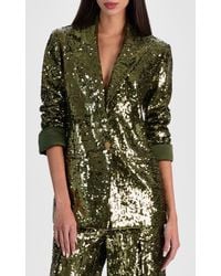 Alice + Olivia - Quincy Oversized Sequin Blazer - Lyst