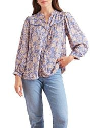Paneros Clothing - Anna Floral Button Up Blouse - Lyst