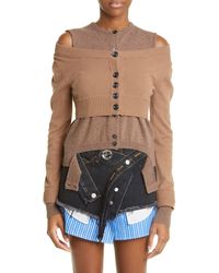 MERYLL ROGGE - Double Layered Cashmere Crop Cardigan & Vest Set - Lyst