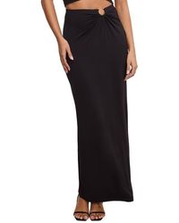 GOOD AMERICAN - Ruched Jersey Maxi Skirt - Lyst