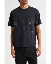 Bode - Embroidered Field Guide T-Shirt - Lyst