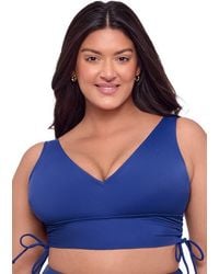 S3 Apparel - Supportive And Sculpting Cinched Adjustable Midkini Swimsuit Top - Lyst