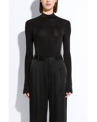 LAPOINTE - Jersey Mock Neck Bodysuit - Lyst