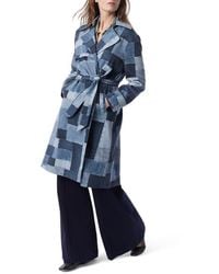 DO by Dee Ocleppo - Cassie Patchwork Denim Trench Coat - Lyst
