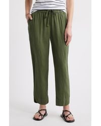 Caslon - Tie Waist Taper Linen Pants - Lyst