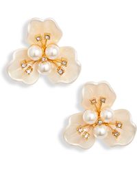 Lele Sadoughi - Blossom Button Imitation & Crystal Earrings At Nordstrom - Lyst