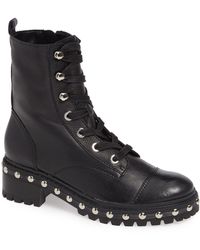 andrea studded combat boot
