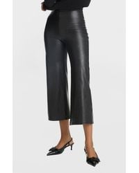 Commando - Faux Leather Crop Wide Leg Pants - Lyst