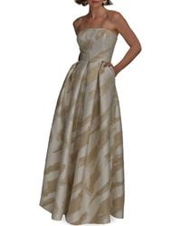 Donna Karan - Strapless Fit & Flare Gown - Lyst