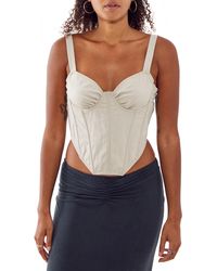 BDG - Lace-up Back Corset Top - Lyst