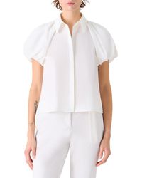 Akris Punto - Tech Poplin Short Sleeve Button-Up Shirt - Lyst