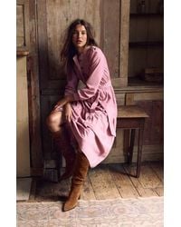 Boden - Cecily Long Sleeve Corduroy Midi Dress - Lyst