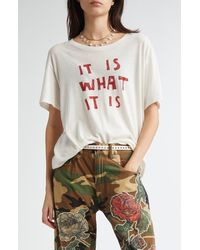 R13 - It Is What It Is Cotton & Cashmere Graphic T-Shirt - Lyst