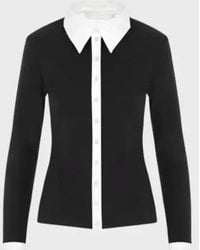 Anne Fontaine Christie Double-collar Long-sleeve Shirt in Blue | Lyst
