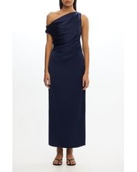 Significant Other - Alyssa Pleated One-Shoulder Satin Gown - Lyst