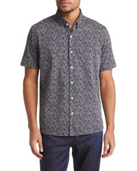 Stone Rose - Dry Touch® Performance Dice Print Short Sleeve Button-up Shirt - Lyst