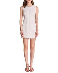 Endless Rose - Button Front Sleeveless Linen Blend Minidress - Lyst