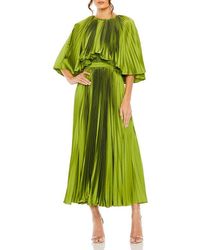 Mac Duggal - Pleated Caplet T-length Gown Dress - Lyst