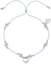 Estella Bartlett - Louise Heart & Flower Beaded Slide Bracelet - Lyst